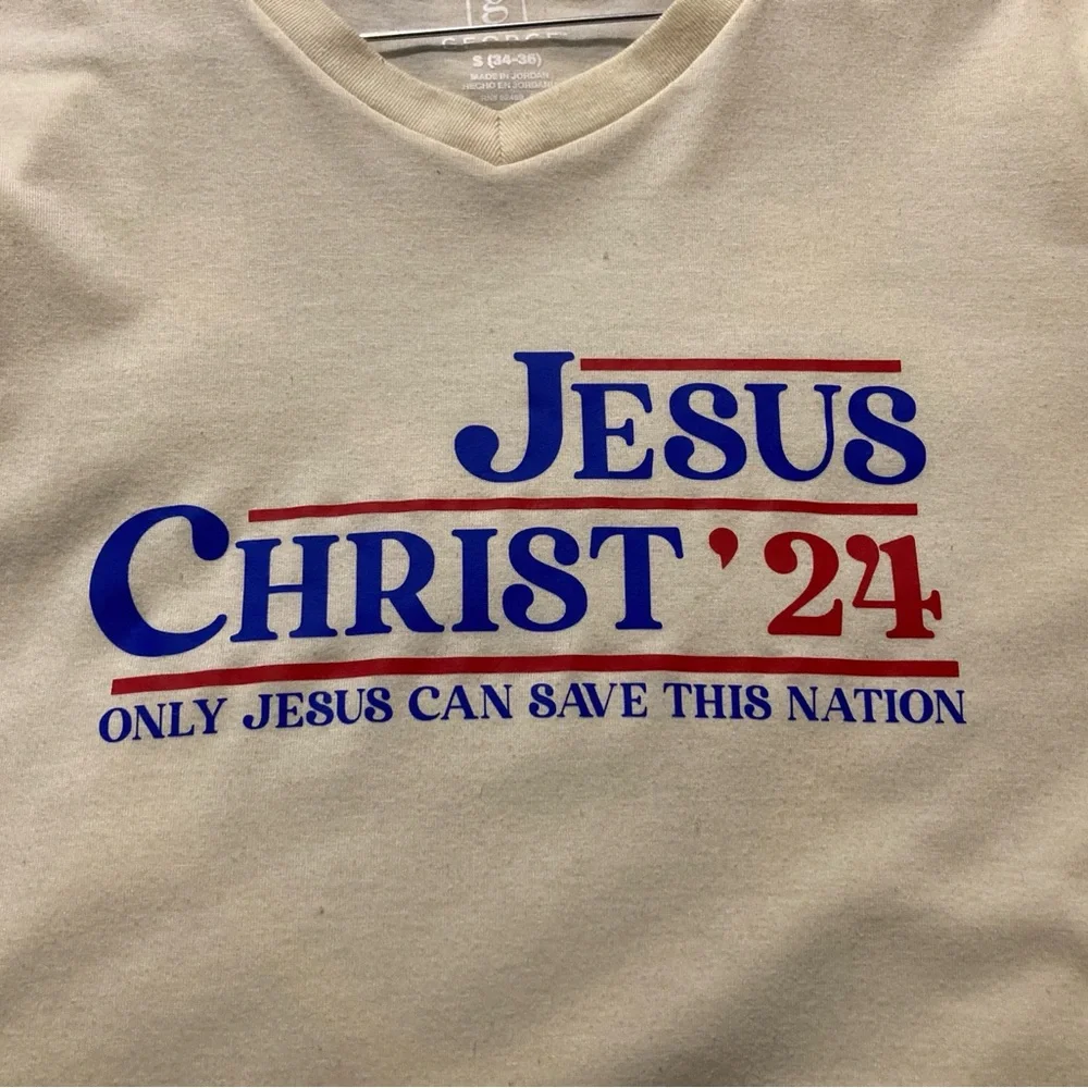 Yellow women's Graphic T-Shirt Jesus Christ 24, Small - Picture 5 of 5